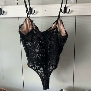 Cute black lace body suit